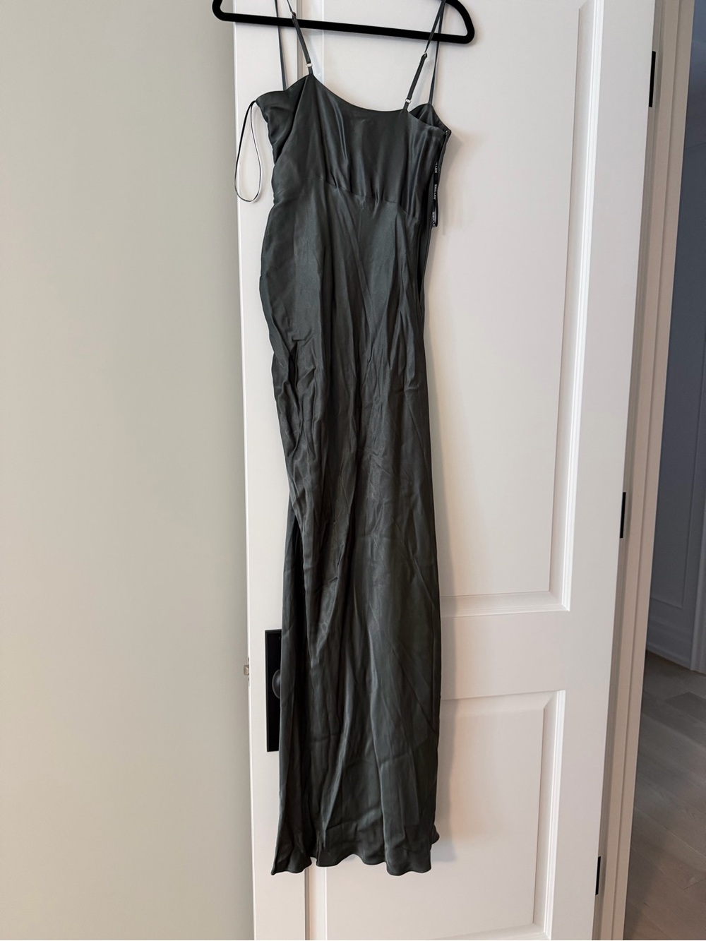 Shona Joy - Women's Olive Green Slip Maxi Dress - Sleeveless Evening Dress